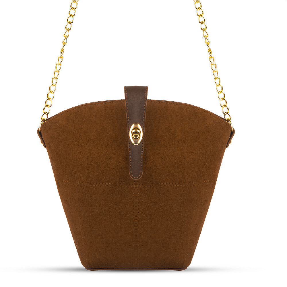 BUCKET SUEDE CHAIN  BROWN