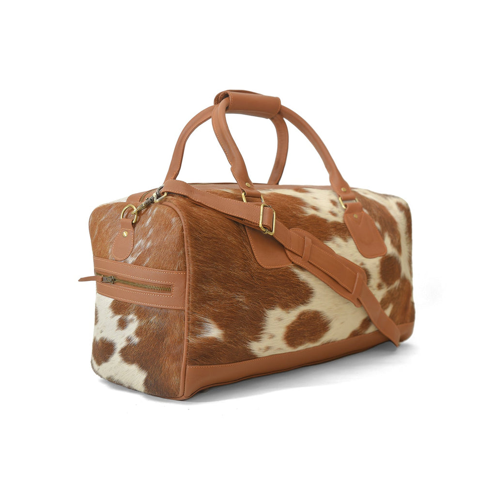 MOXI LEATHER DUFFEL BROWN