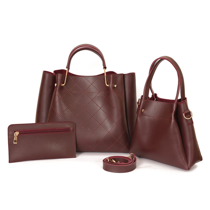 FABULOUS 5 PCS MEHROON BAG SET