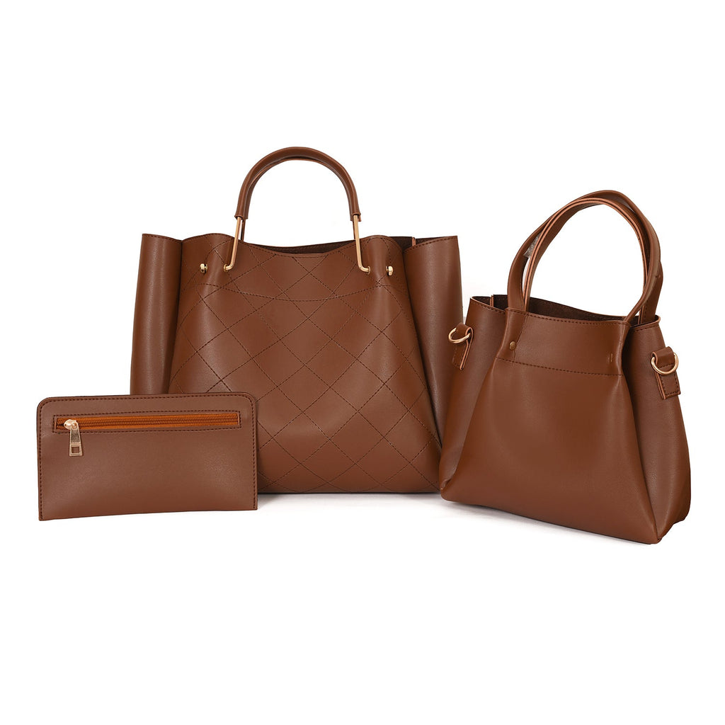 FABULOUS 5 PCS BROWN BAG SET