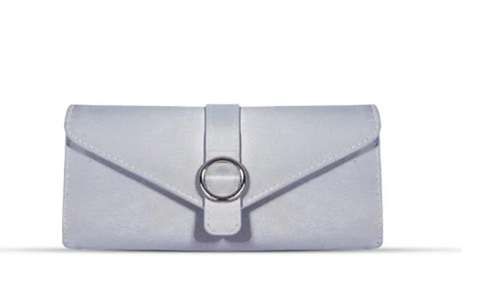 SONATA GREY SUEDE CLUTCH