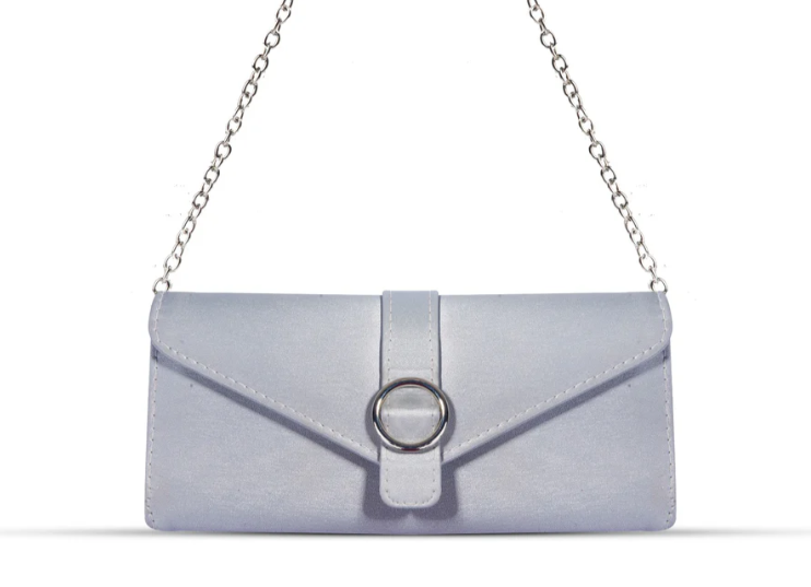 SONATA GREY SUEDE CLUTCH