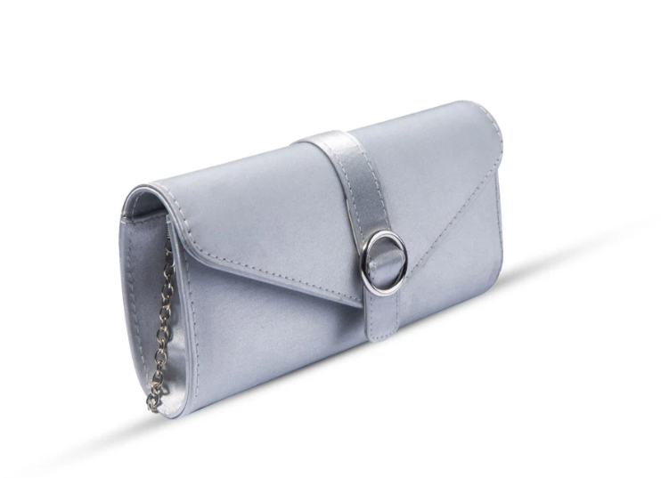 SONATA GREY SUEDE CLUTCH