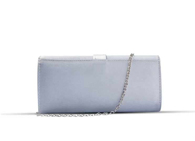 SONATA GREY SUEDE CLUTCH