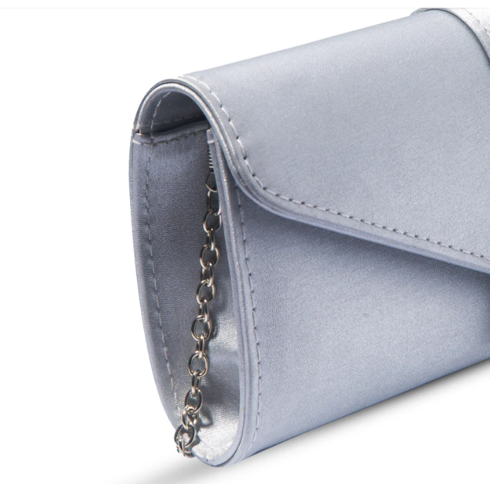 SONATA GREY SUEDE CLUTCH