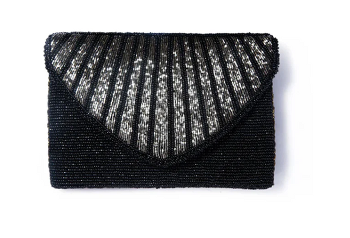 BEADS BLACK HANDMADE CLUTCH