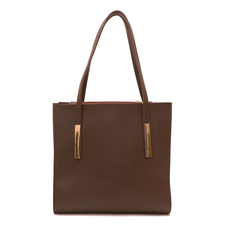 CANVA CHOCLATE BROWN TOTE