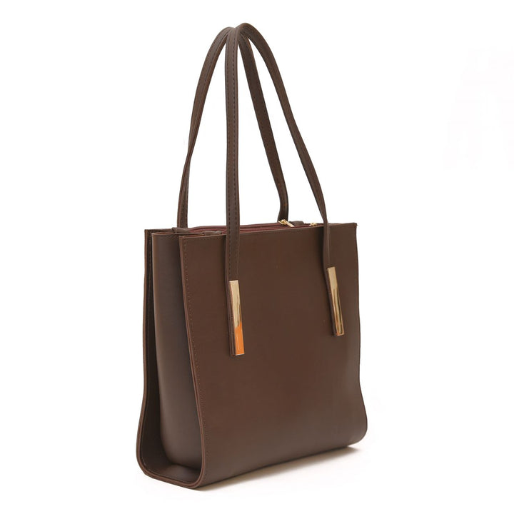 CANVA CHOCLATE BROWN TOTE