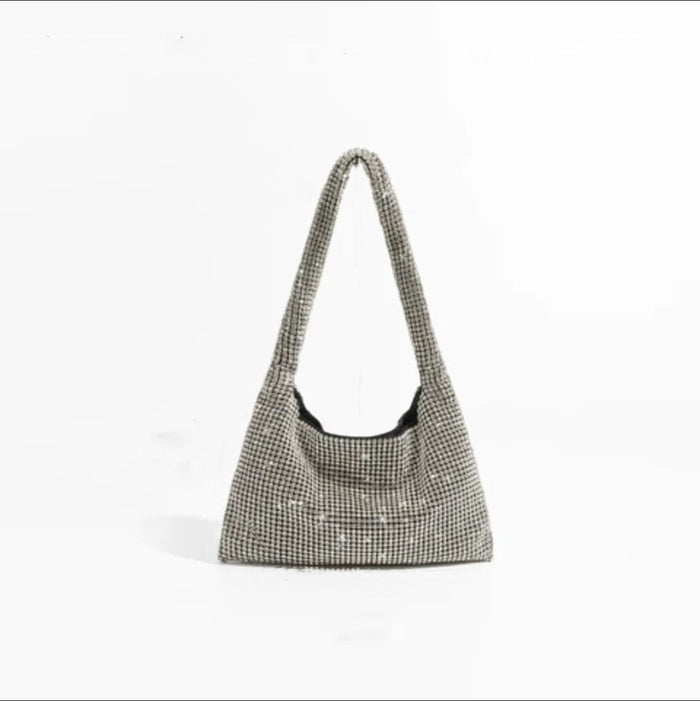 DIAMOND HANDBAG SILVER