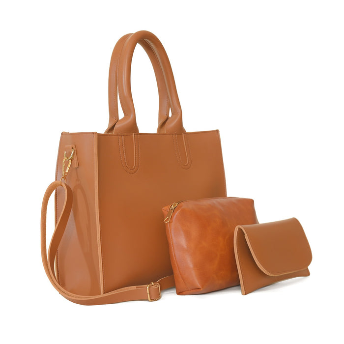 VISTA BROWN 3 PIECE BAG