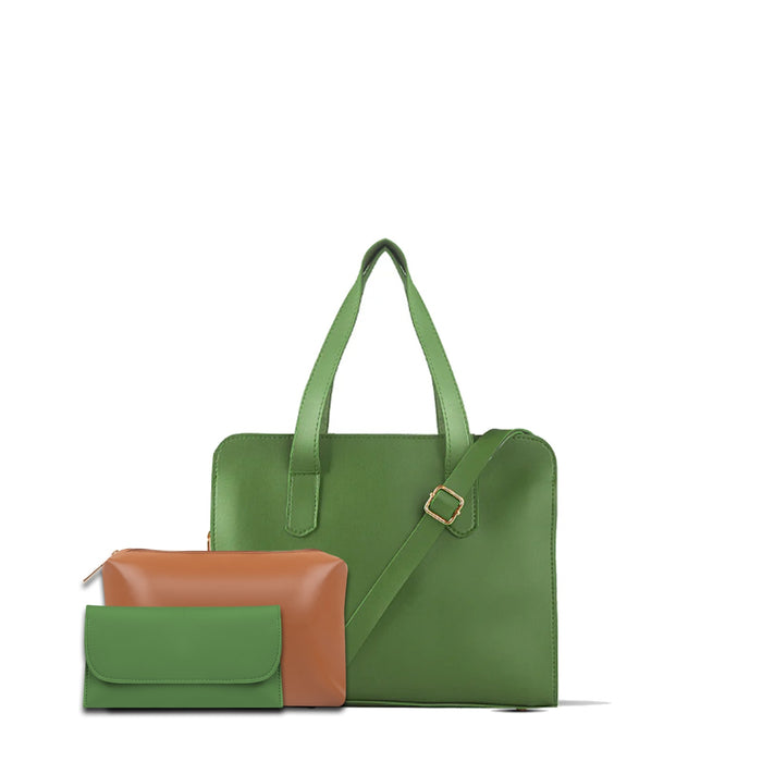 HAZEL 3 PCS BAG SET GREEN